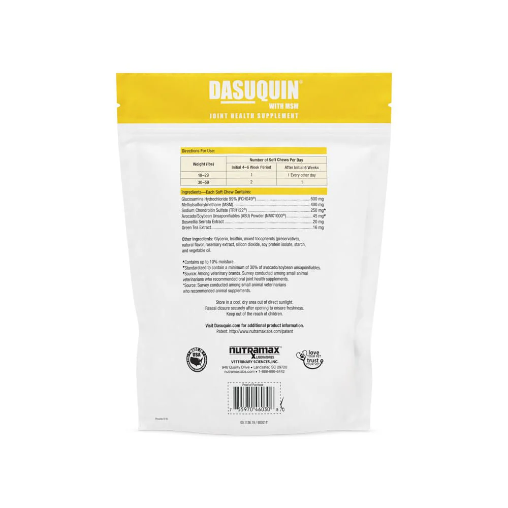 Nutramax Dasuquin for Dogs, Joint Health Supplement, Glucosamine, Chondroitin, ASU, MSM and More, Supports Healthy Joints, Soft Chews - Image 2