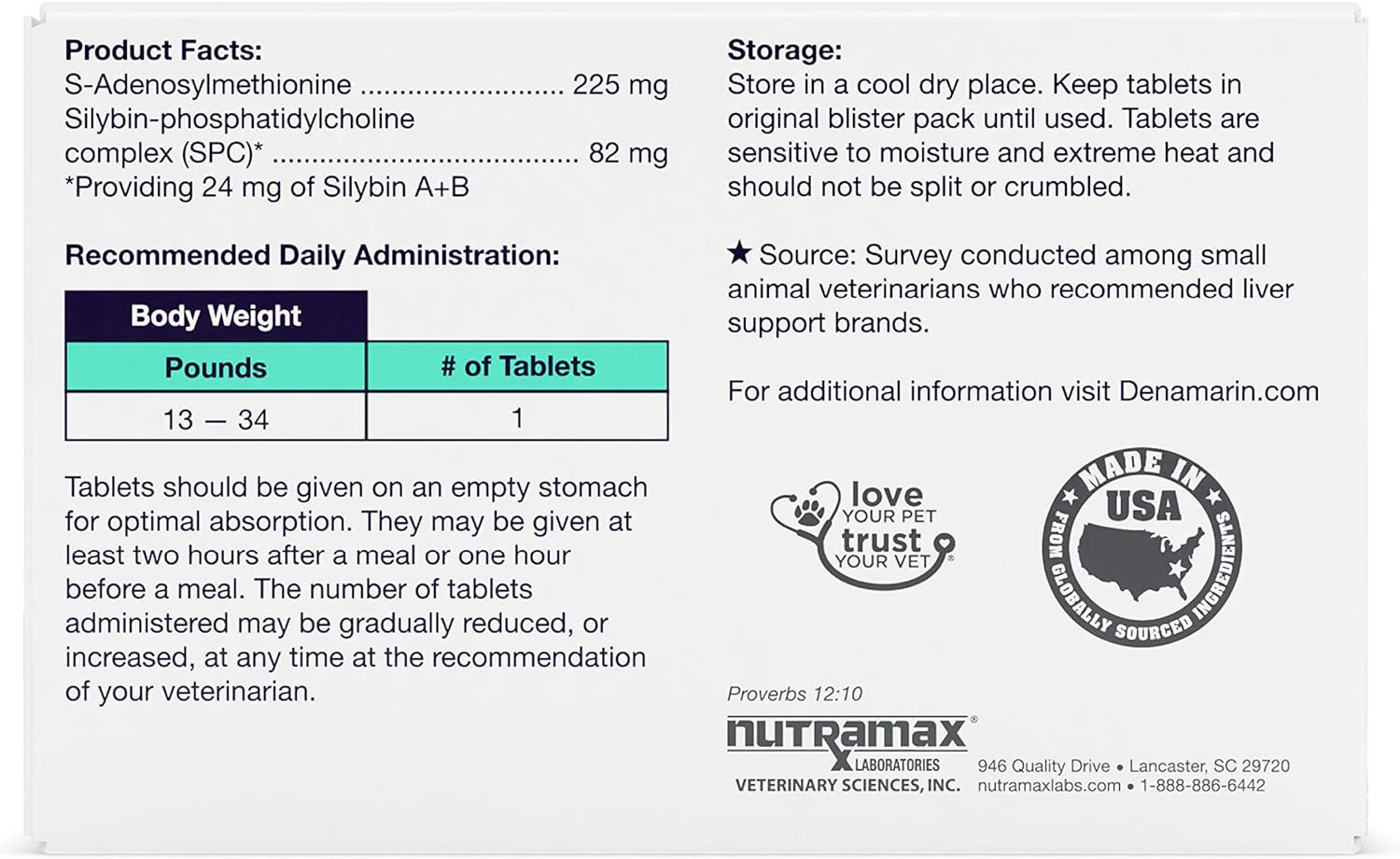 Nutramax Denamarin Liver Health, Stabilized Tablets - Image 14