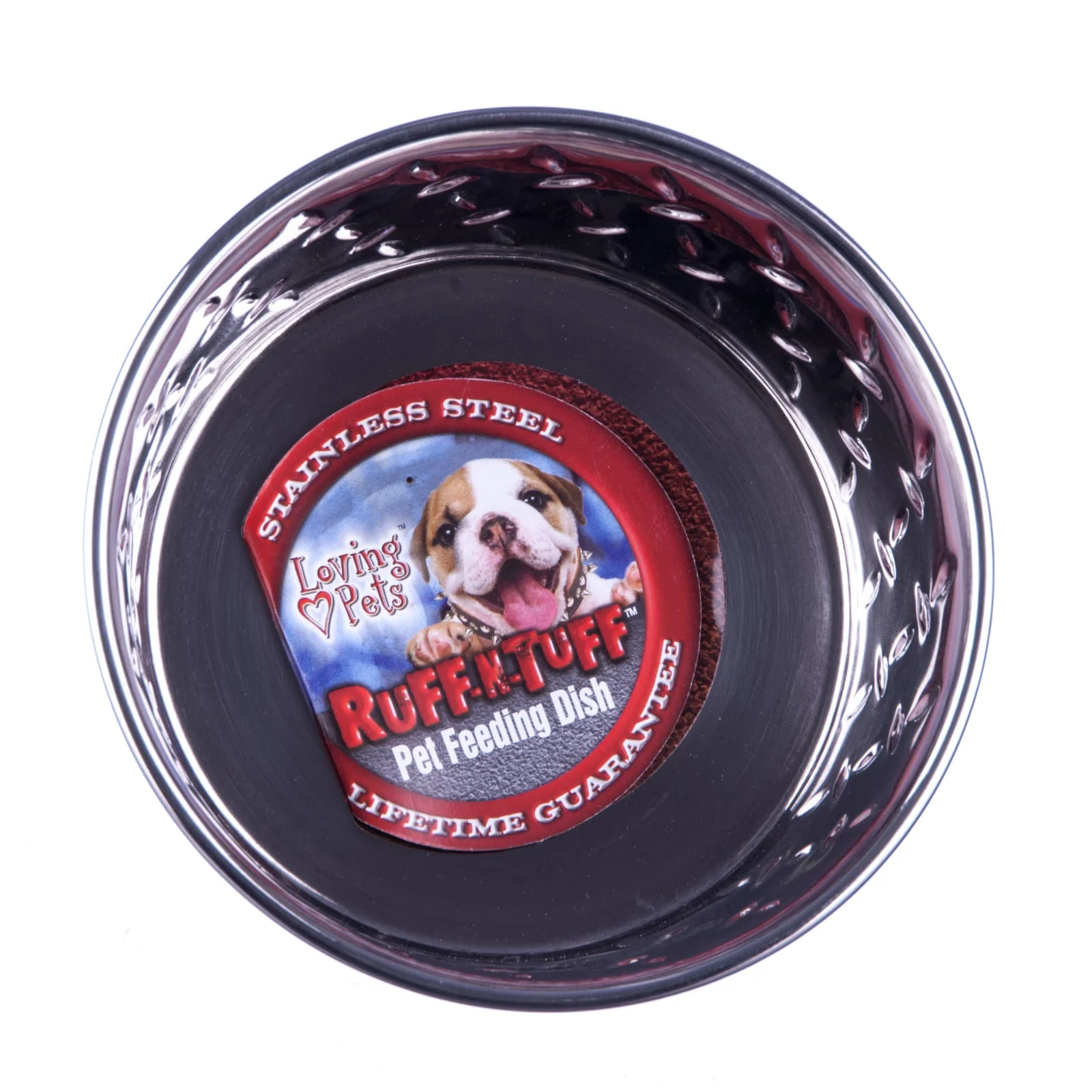 Ruff-N-Tuff Diamond Plate Steel Skid-Proof Dog Bowls - Image 2