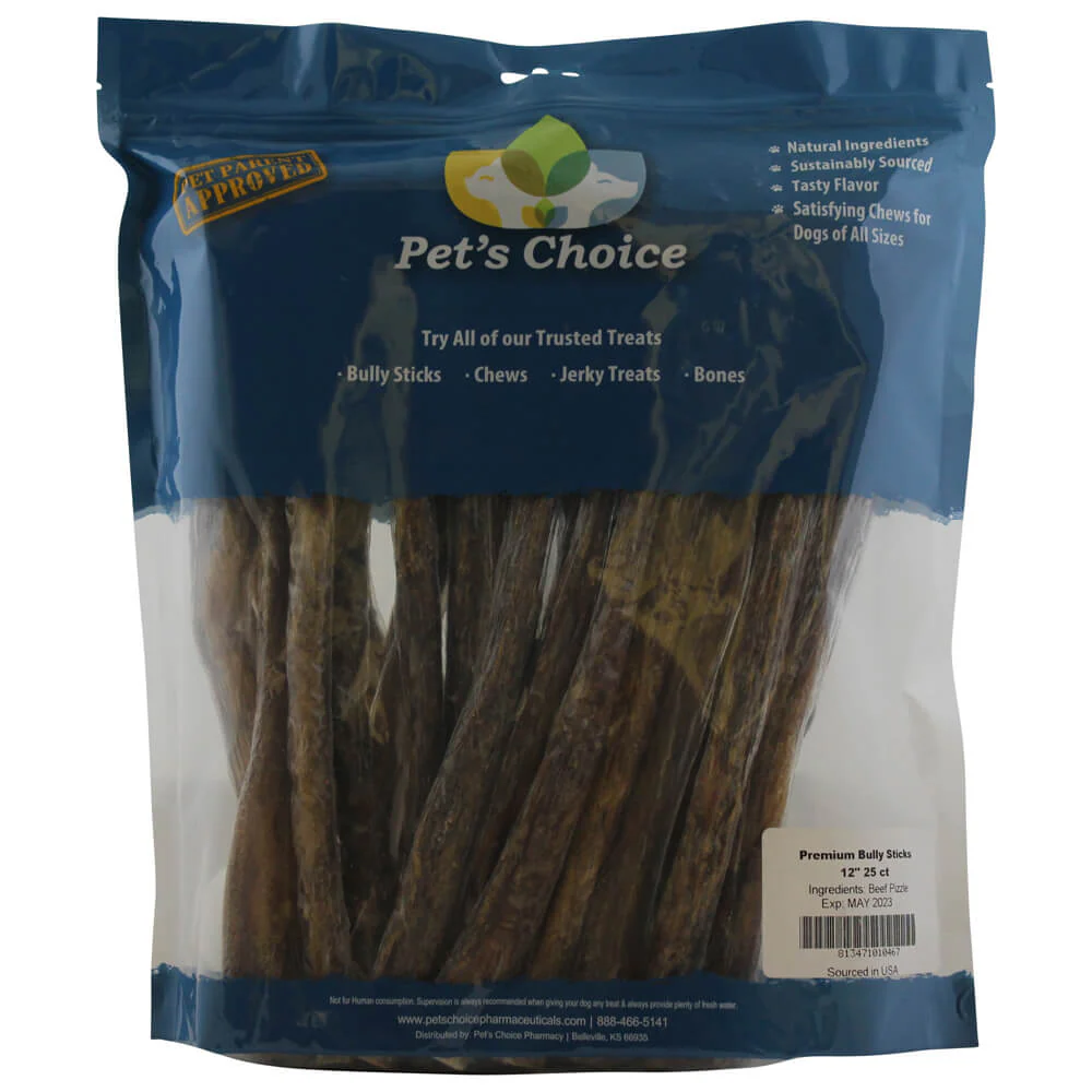 Dog Bully Sticks Premium All Natural Dog Pizzle Chews, 12" - Image 11