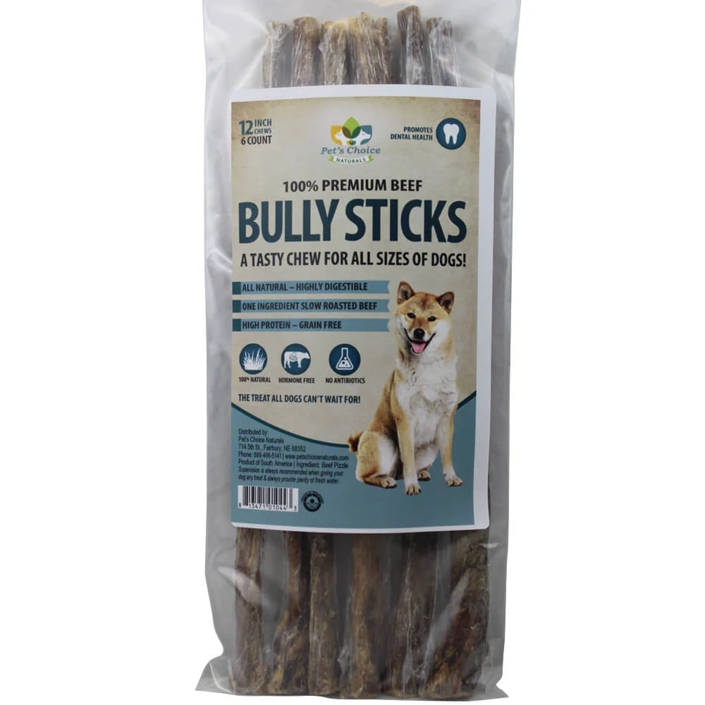 Dog Bully Sticks Premium All Natural Dog Pizzle Chews, 12" - Image 15