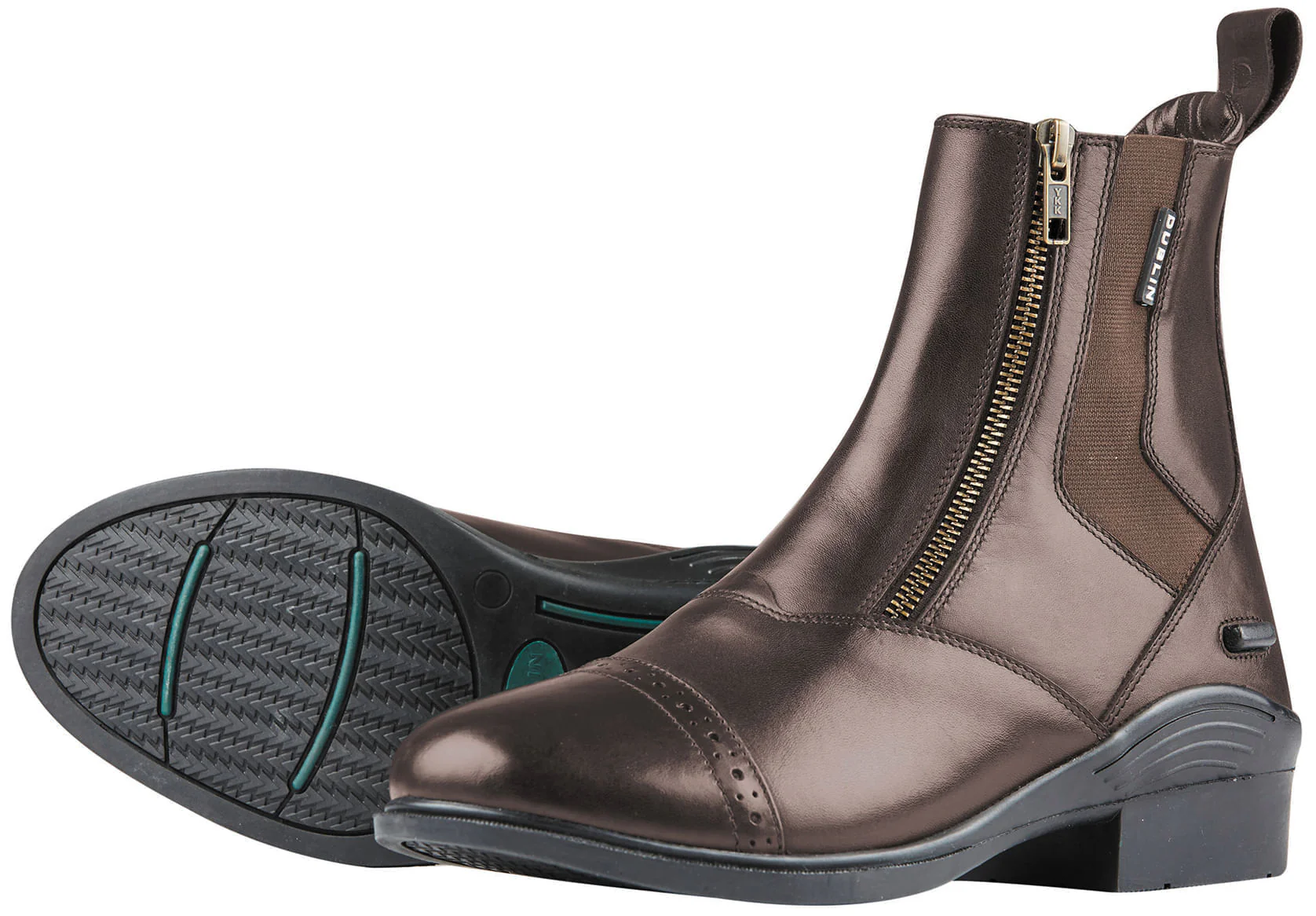 Dublin Evolution Double Zip Front Paddock Boots, Brown - Image 73