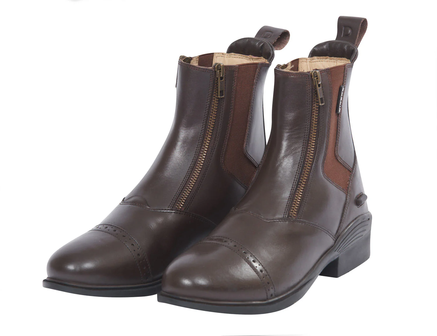 Dublin Evolution Double Zip Front Paddock Boots, Brown - Image 80