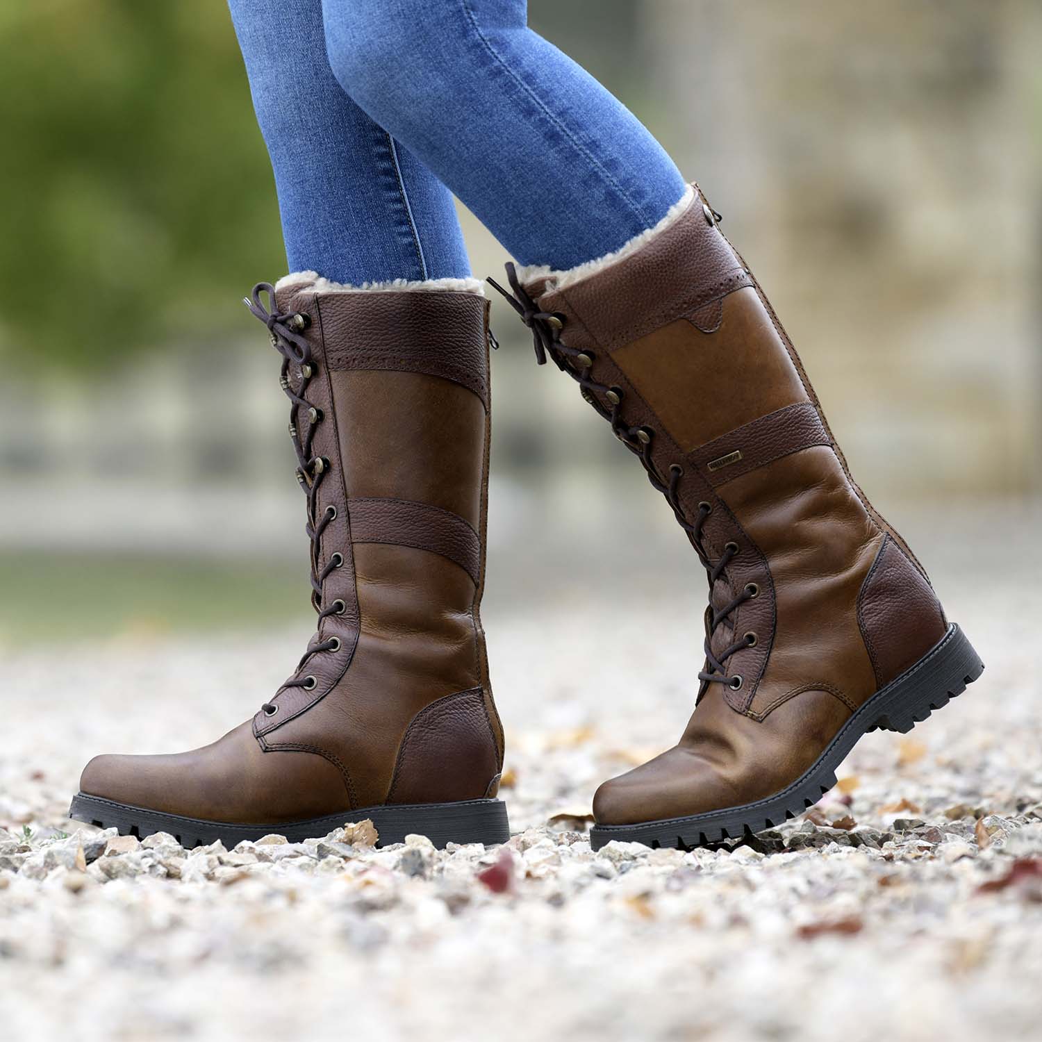 Dublin Ladies Yukon Tall Boots – Cozy Sherpa Fleece Tall Leather Boots - Image 4