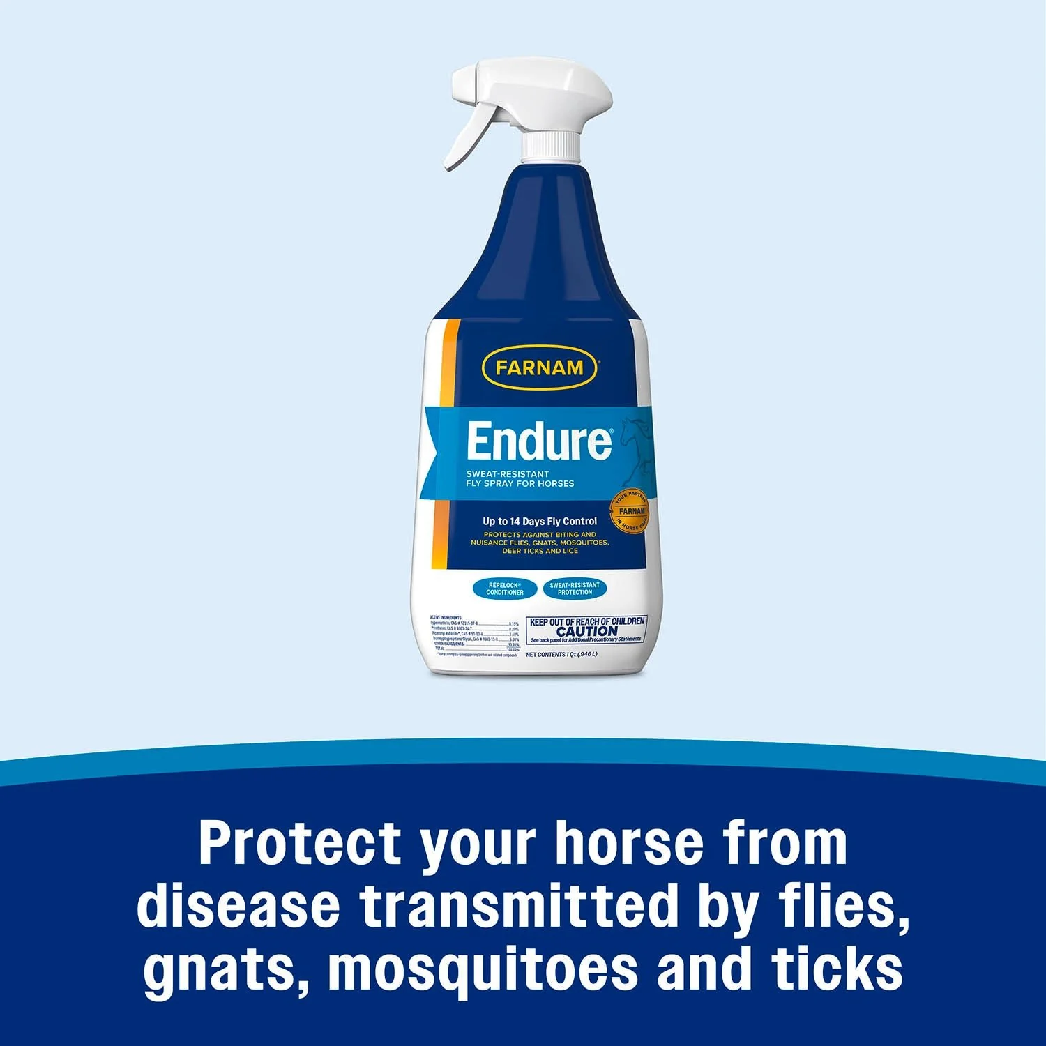 Farnam Endure Sweat-Resistant Fly Control Spray for Horses - Image 4