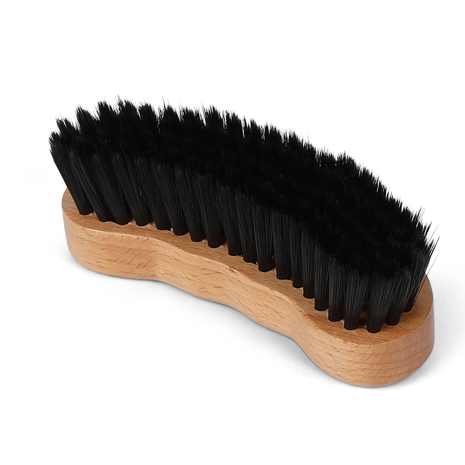Shires Ezi-Groom Premium Horse Face Brush – Soft Synthetic Bristles, Ergonomic Beech Wood, Lacquered Finish - Image 2