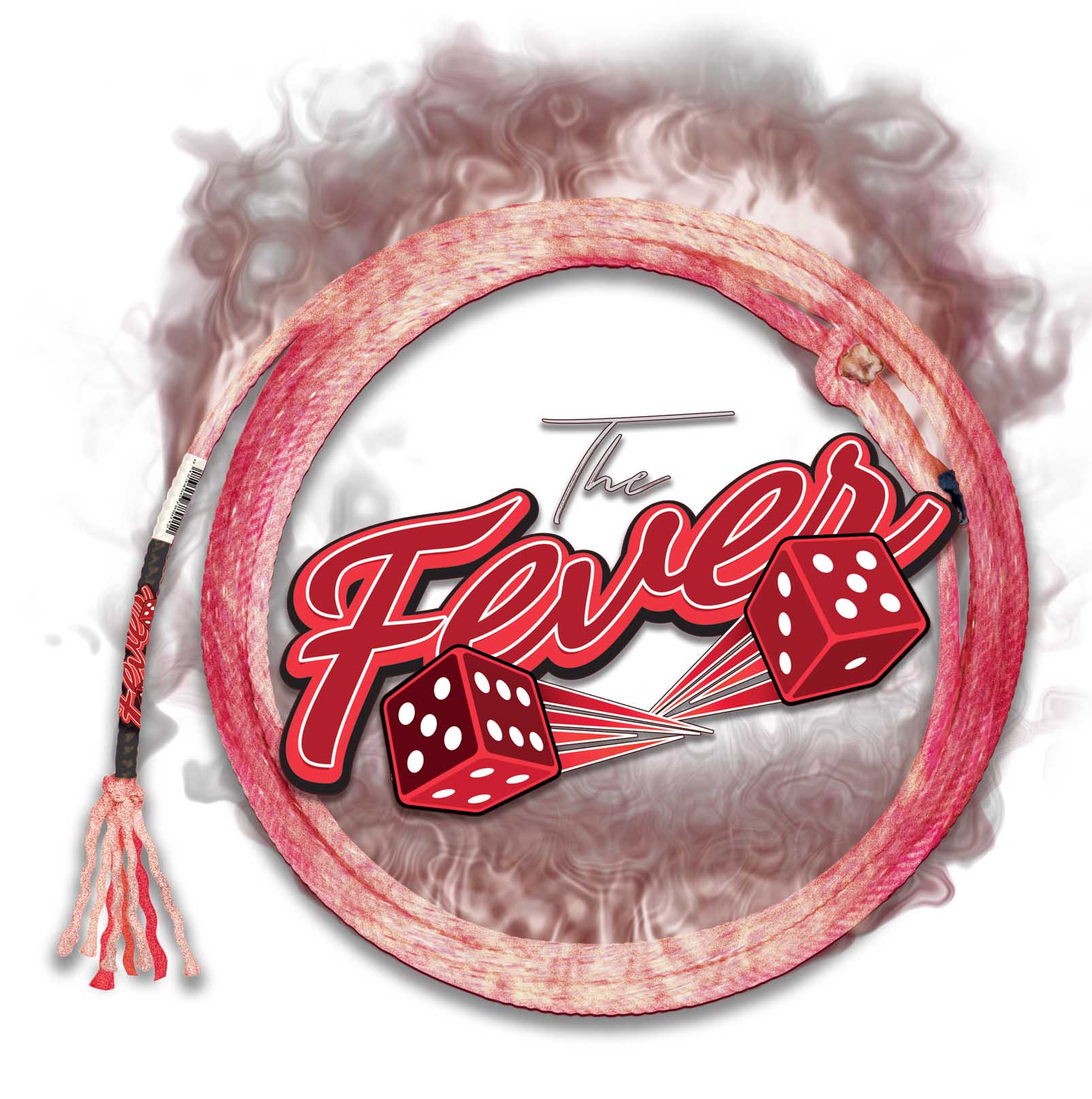 Fever 5-strand Head Rope for Team Roping, Red, 32 Feet