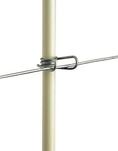 Fiberglass Rod Posts – Highly Visible 3/8" x 48" White Posts for Garden Fencing, Quick Clip Compatible