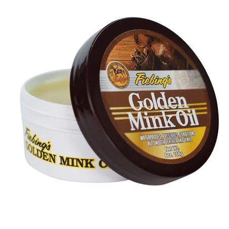 Fiebing’s Golden Mink Oil Leather Preserver – Softening, Conditioning, and Waterproofing Treatment for Smooth Leather, 6 oz - Image 2