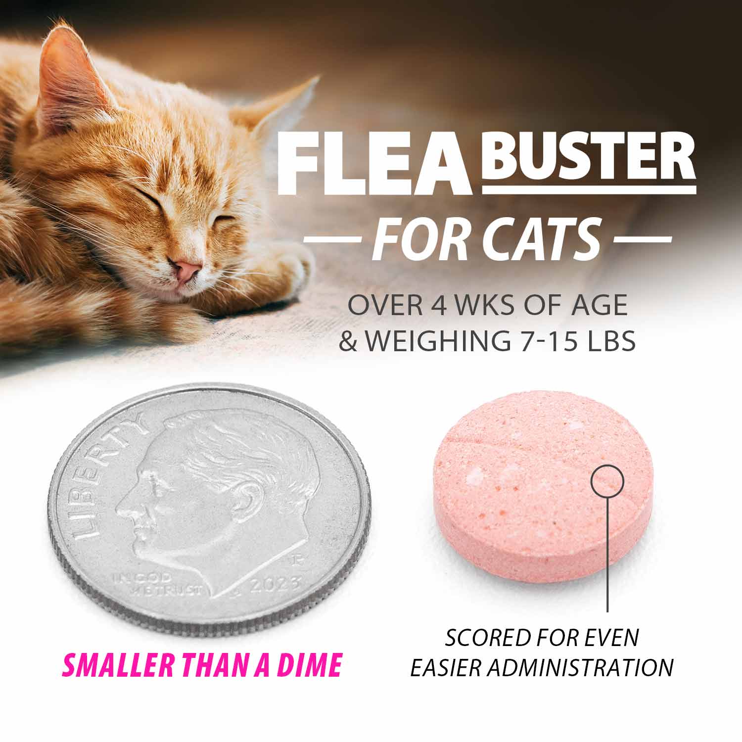 Jeffers Flea Buster Cat Monthly Oral Flea Supplement - Image 3
