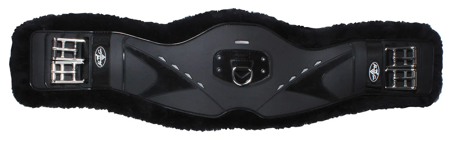 Professional's Choice Fleece Contoured Dressage Girth, Black - Image 8