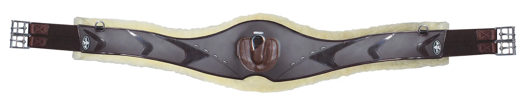 Professional's Choice Fleece Contoured Jump Girth, Chocolate - Image 9