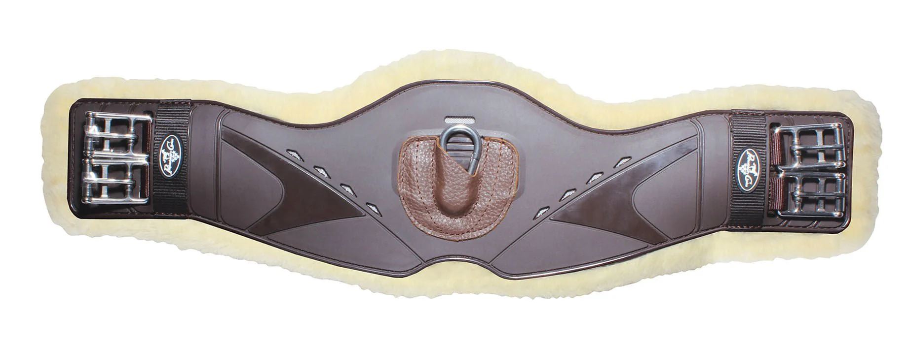 Professional's Choice Fleece Contoured Monoflap Girth, Brown - Image 7