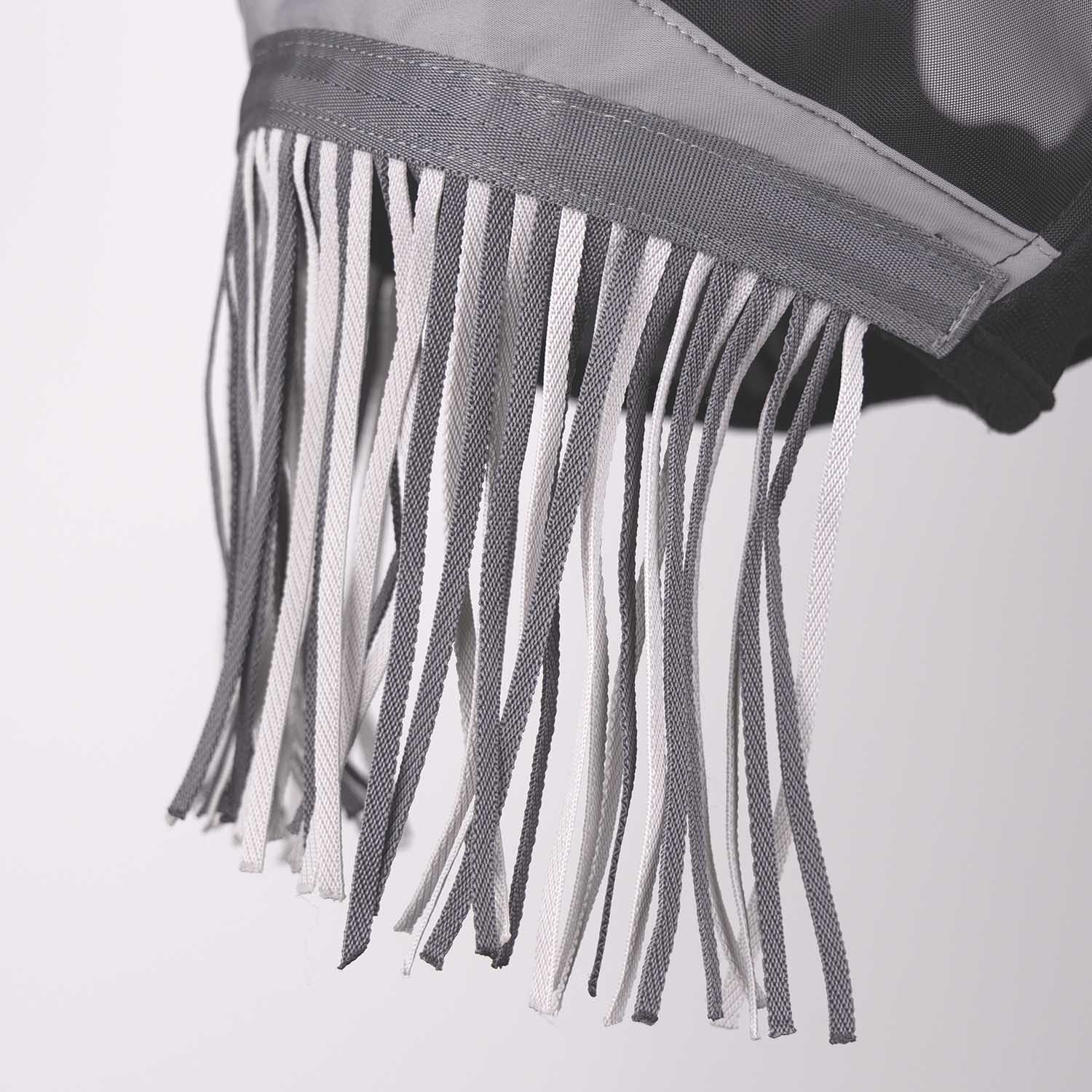Flyguard Pro Fine Mesh Horse Fly Mask with Ears & Nose Fringe, Black - Image 4
