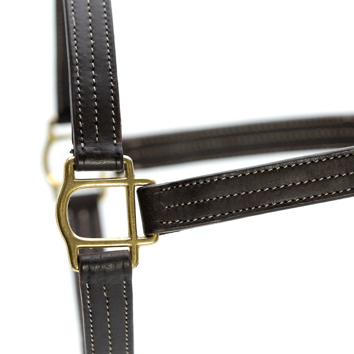 Jeffers Frankfort Triple Stitched Leather Horse Halter with Throat Snap, Adjustable, Breakaway-Ready, Premium Pre-Oiled Leather - Image 4
