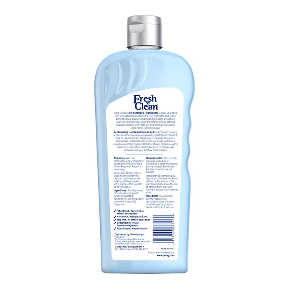 PetAg Fresh 'n Clean Protien Infused 2-in-1 Oatmeal Conditioning Shampoo, 18 oz - Image 2