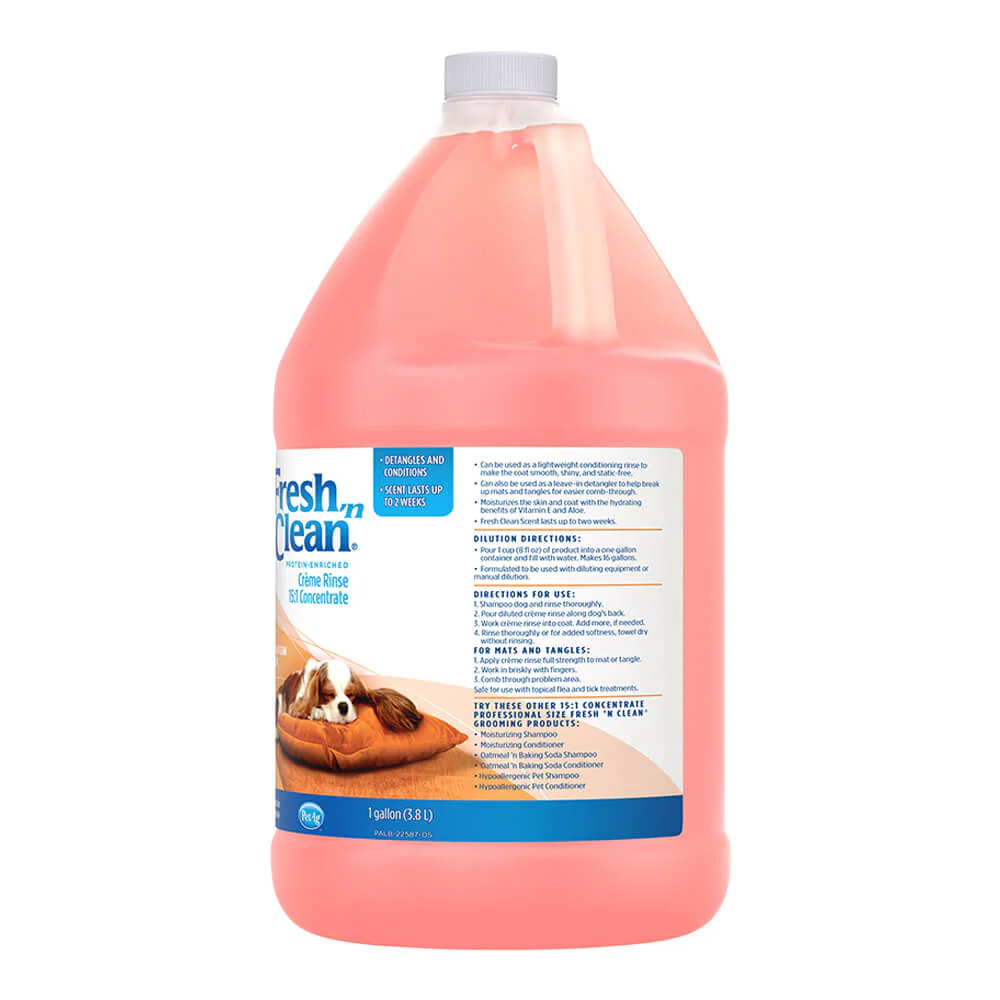 PetAg Fresh 'n Clean Creme Rinse, 15:1, Fresh Floral Scent, Gallon - Image 3