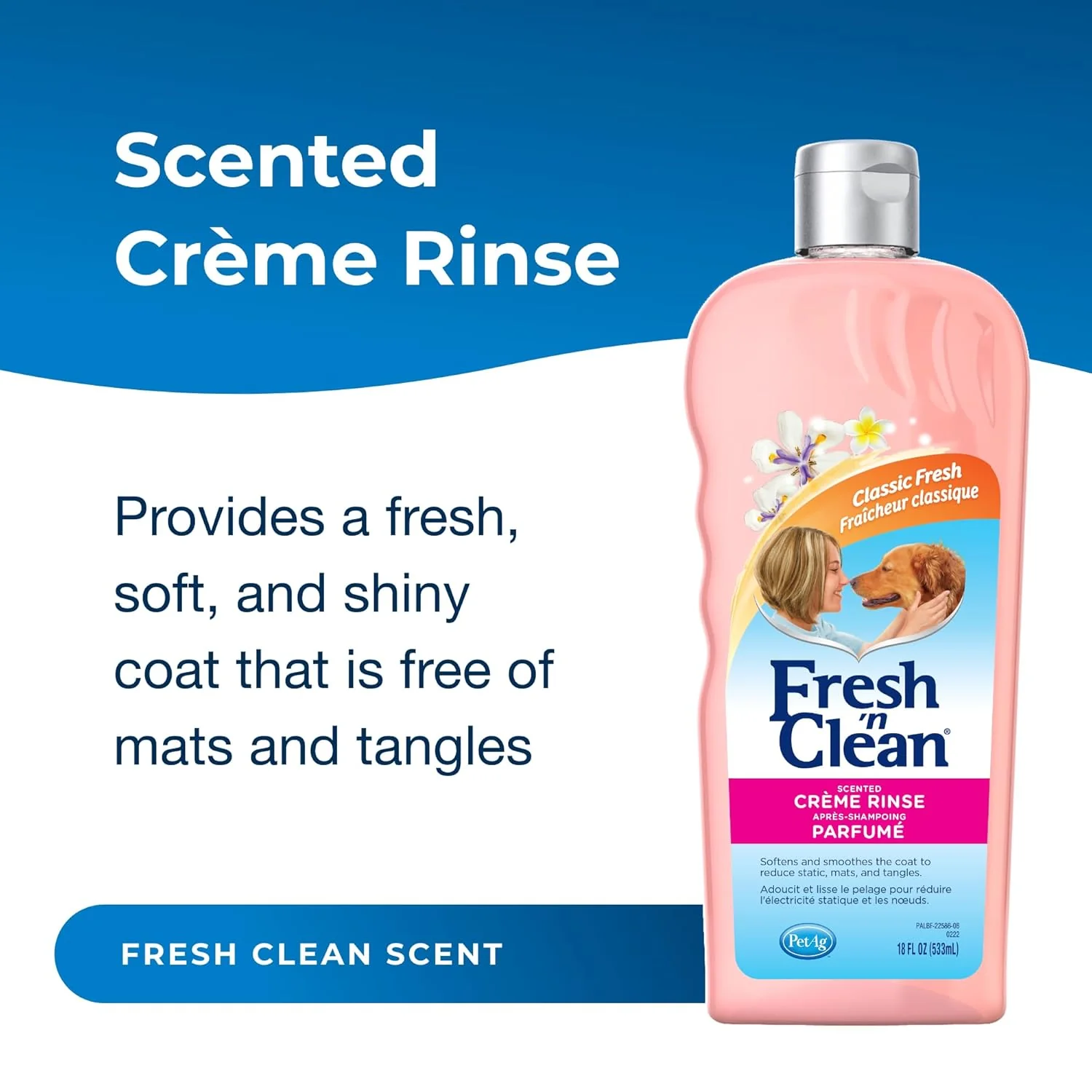 PetAg Fresh `n Clean Creme Rinse, Classic Fresh, 18 oz - Image 2