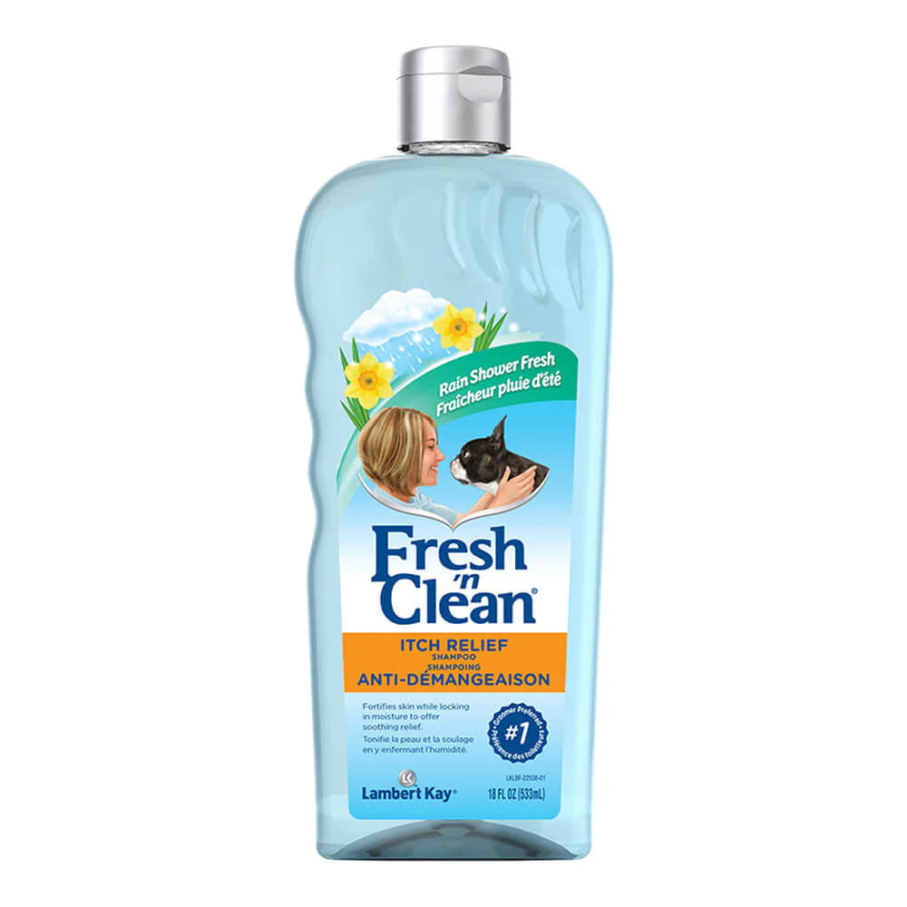 Fresh n' Clean Itch Relief Shampoo for Dogs, Rain Shower Fresh Scent, 18 oz
