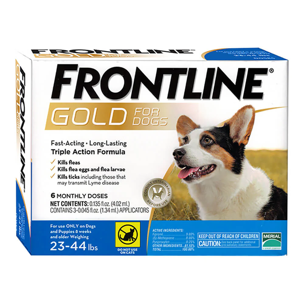 Frontline Gold for Dogs - Flea & Tick Treatment, Monthly Topical Protection