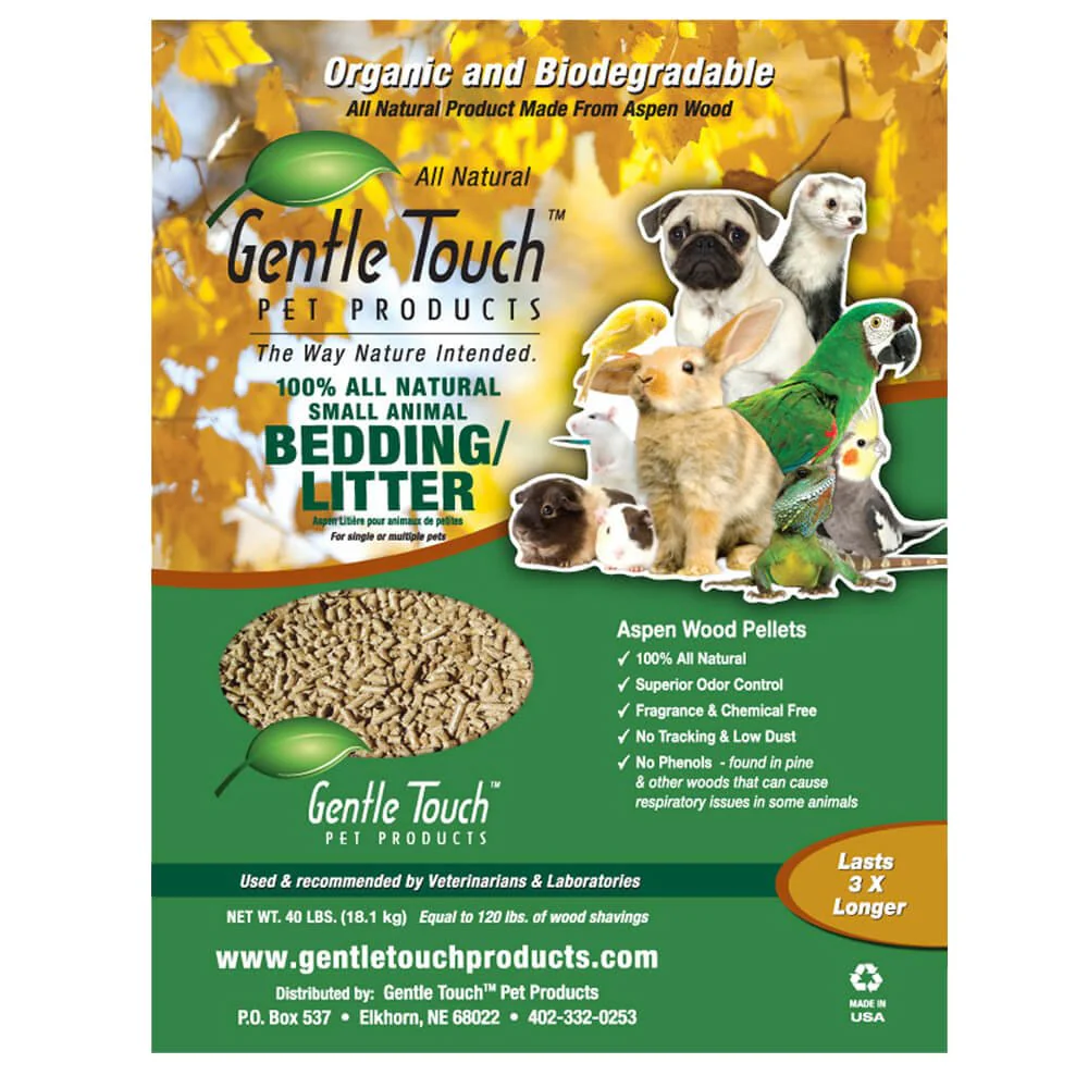 Gentle Touch Bedding/ Aspen Pellets, 40 lbs