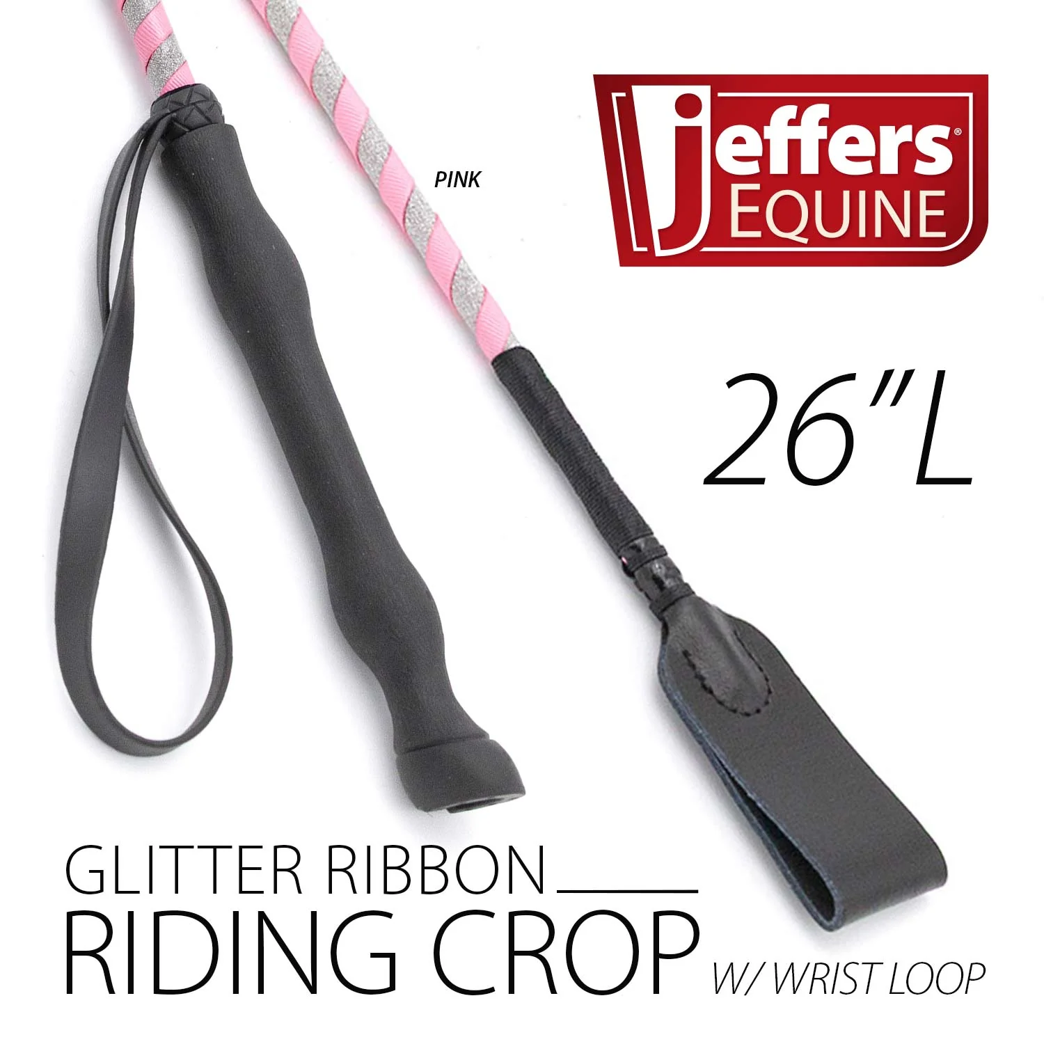 Jeffers Glitter Ribbon 26 Inch Riding Crop - Image 7