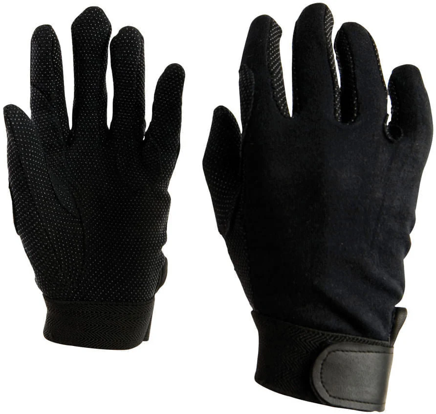 Weatherbeeta Good Hands Track Riding Gloves, Black, Pair - Image 3