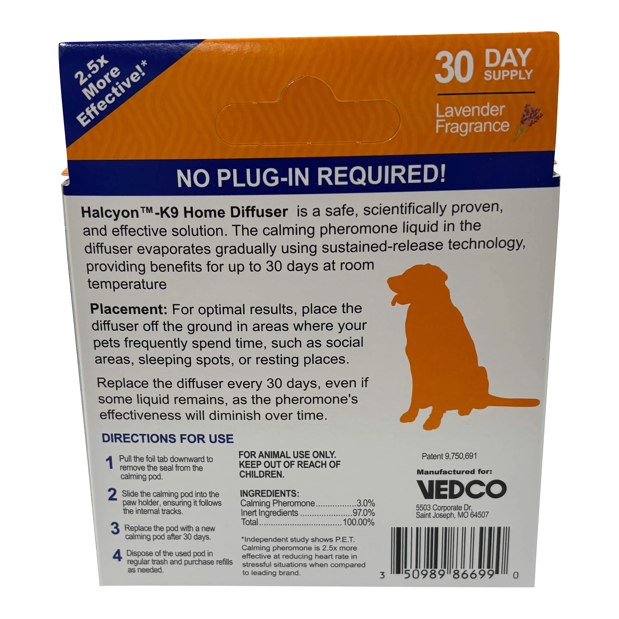 Halcyon K9 Calming Home Diffuser for Dogs Starter Kit & Refills - Image 2