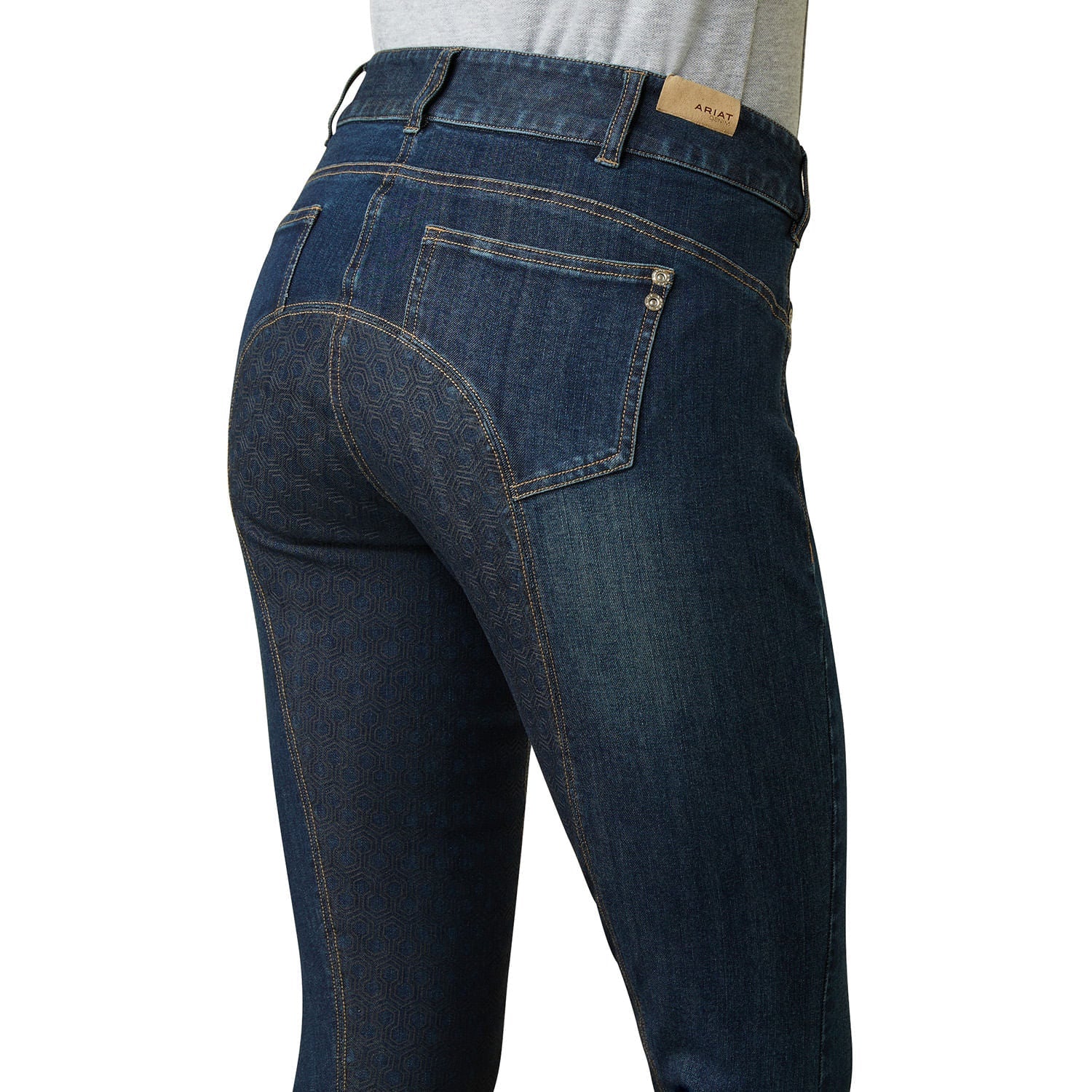 Ariat Halo Denim Full Seat Breech, Birch Marine - Image 6