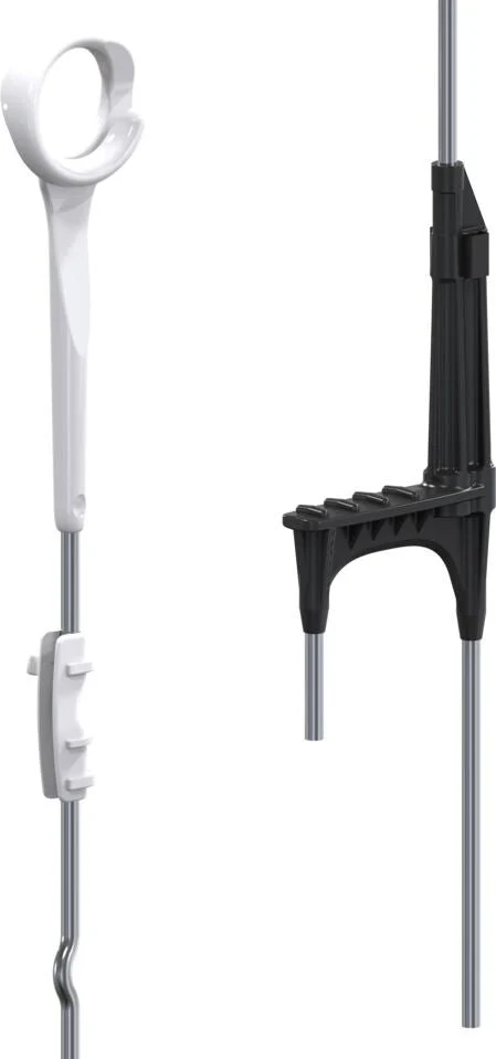 Heavy Duty Multi-Wire Ring Top Post for Livestock, Electric Fence Post, 34.5", White