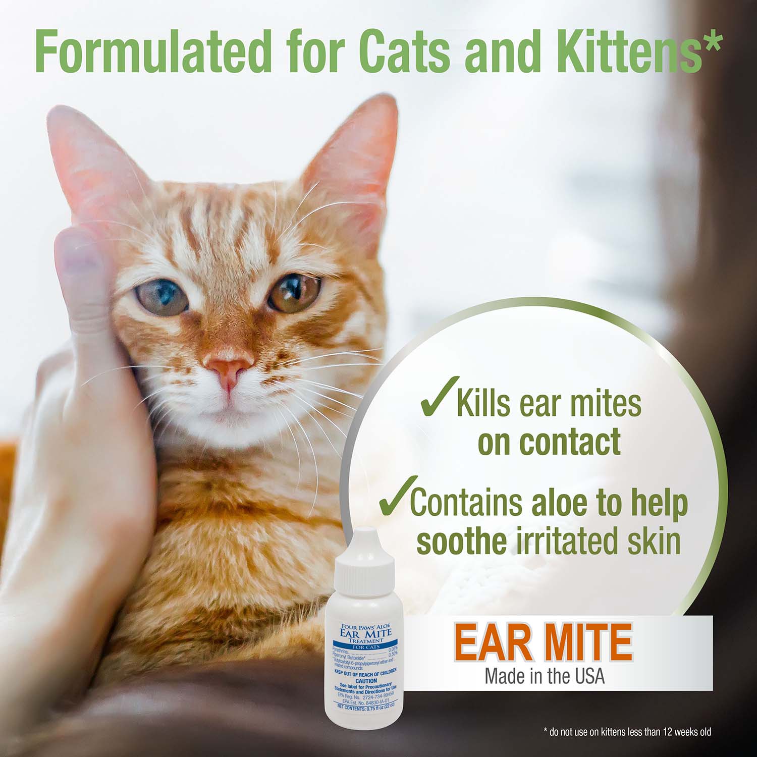 Healthy Promise Aloe Ear Mite Treatment For Cats, 0.75 oz - Image 4