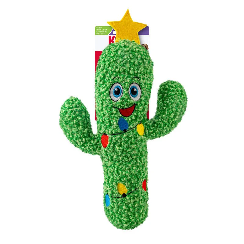 KONG Holiday Kickeroo® Cactus Plush Catnip Crinkle Cat Toy - Image 4