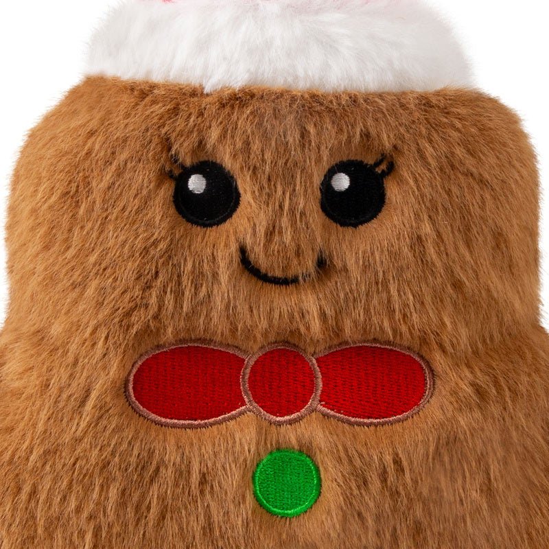Kong Holiday Snuzzles Plush Gingerbread Dog Toy, Squeaks & Crinkles - Image 3