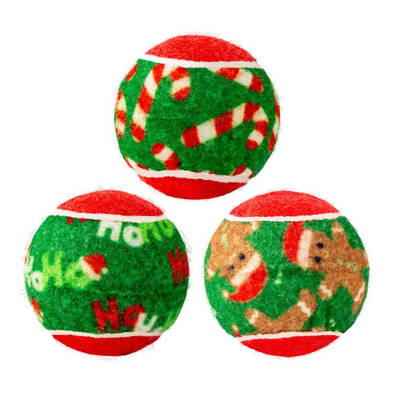 KONG Holiday SqueakAir® Balls, 6 Pack – Festive Dog Tennis Balls for Fetch & Interactive Play, Gentle on Teeth - Image 2