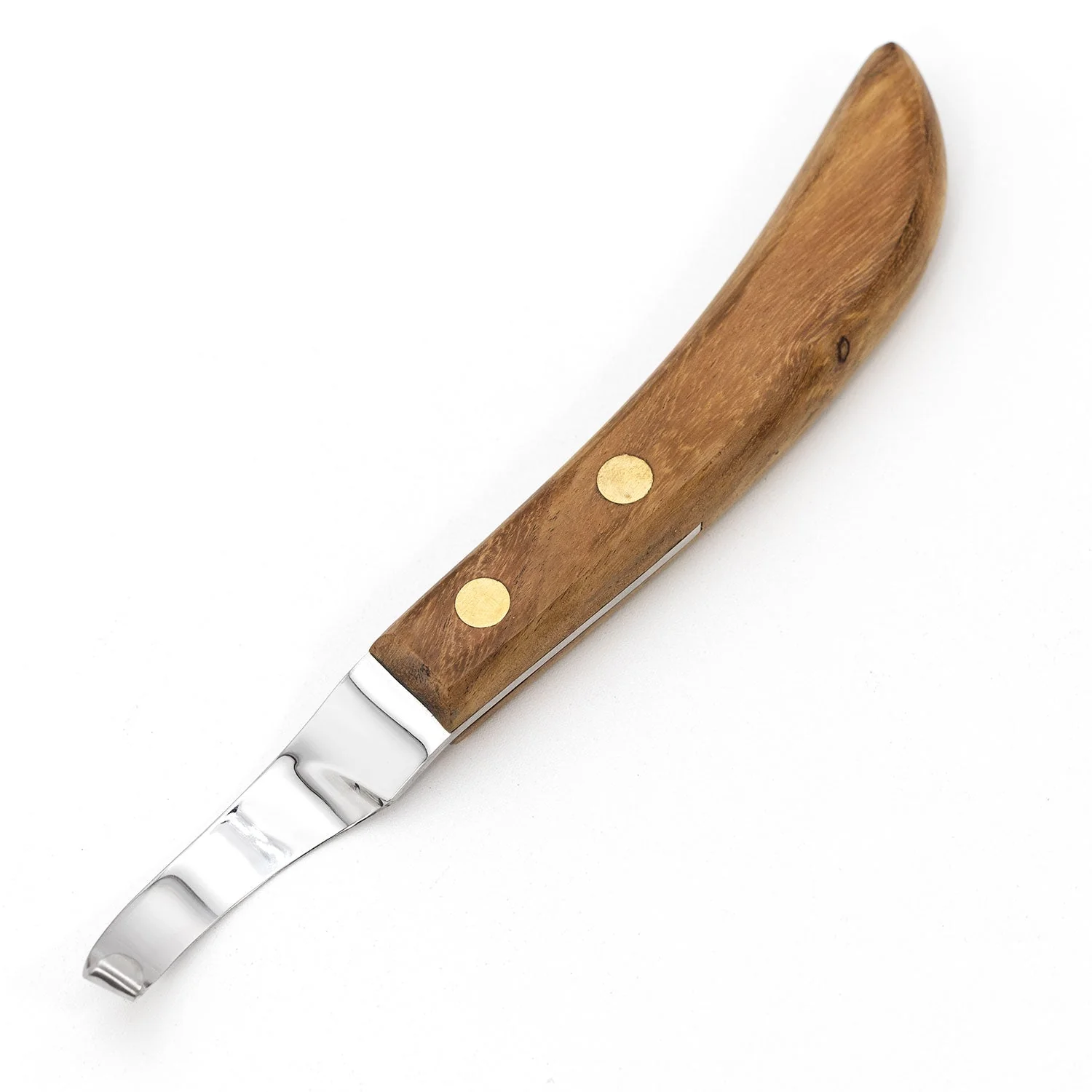 Jeffers Drop Blade Hoof Knife with Walnut Handle, Left or Right Hand Options - Image 2