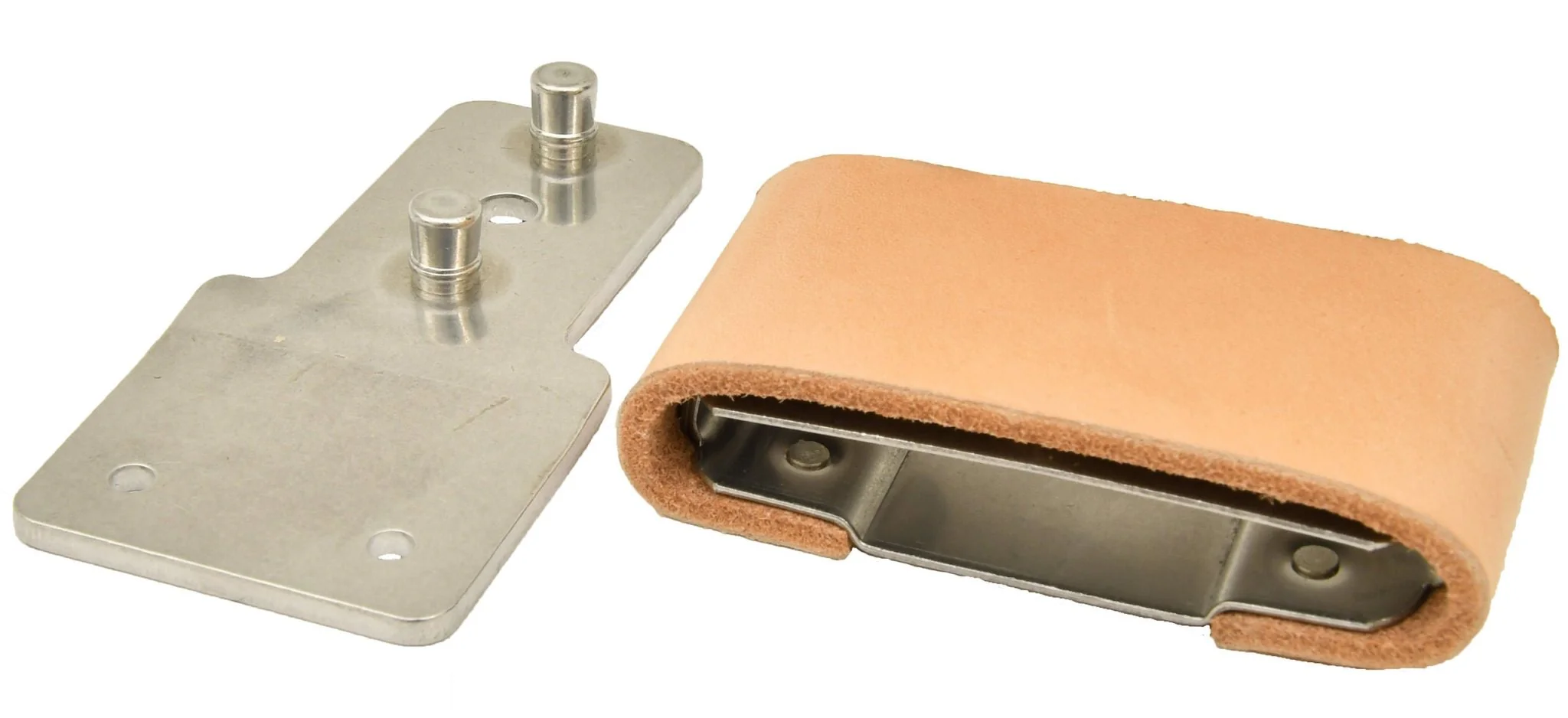 Leather Covered Blevins Buckles, Pair - Image 7