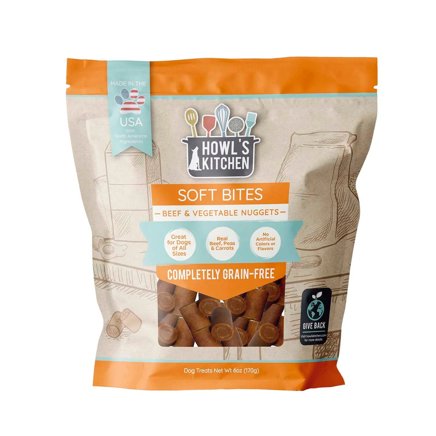 Howl's Kitchen Beef and Vegetable Nuggets, 6 oz