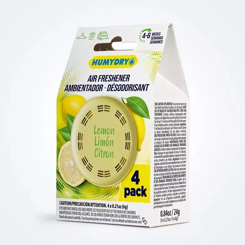 Humydry Air Freshener Disc 4 Pack – Scented Odor Eliminator for Small Spaces
