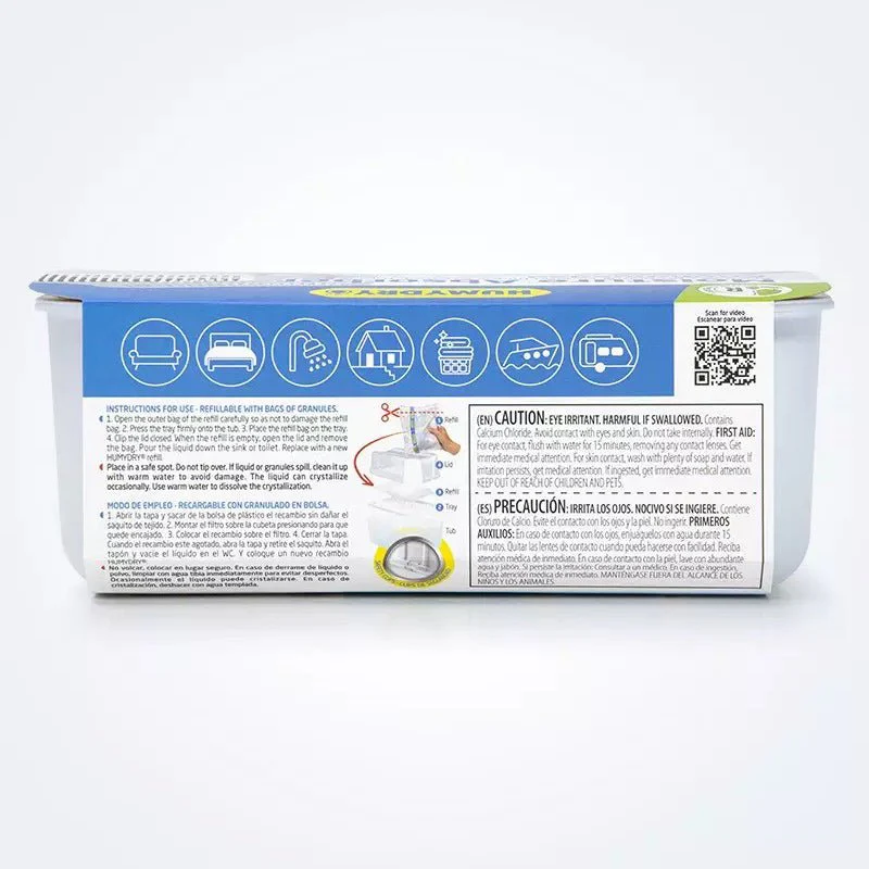 Humydry Large Room Moisture Absorber 35.3 oz Unscented – Refillable Dehumidifier for Spaces up to 400 sq f - Image 2