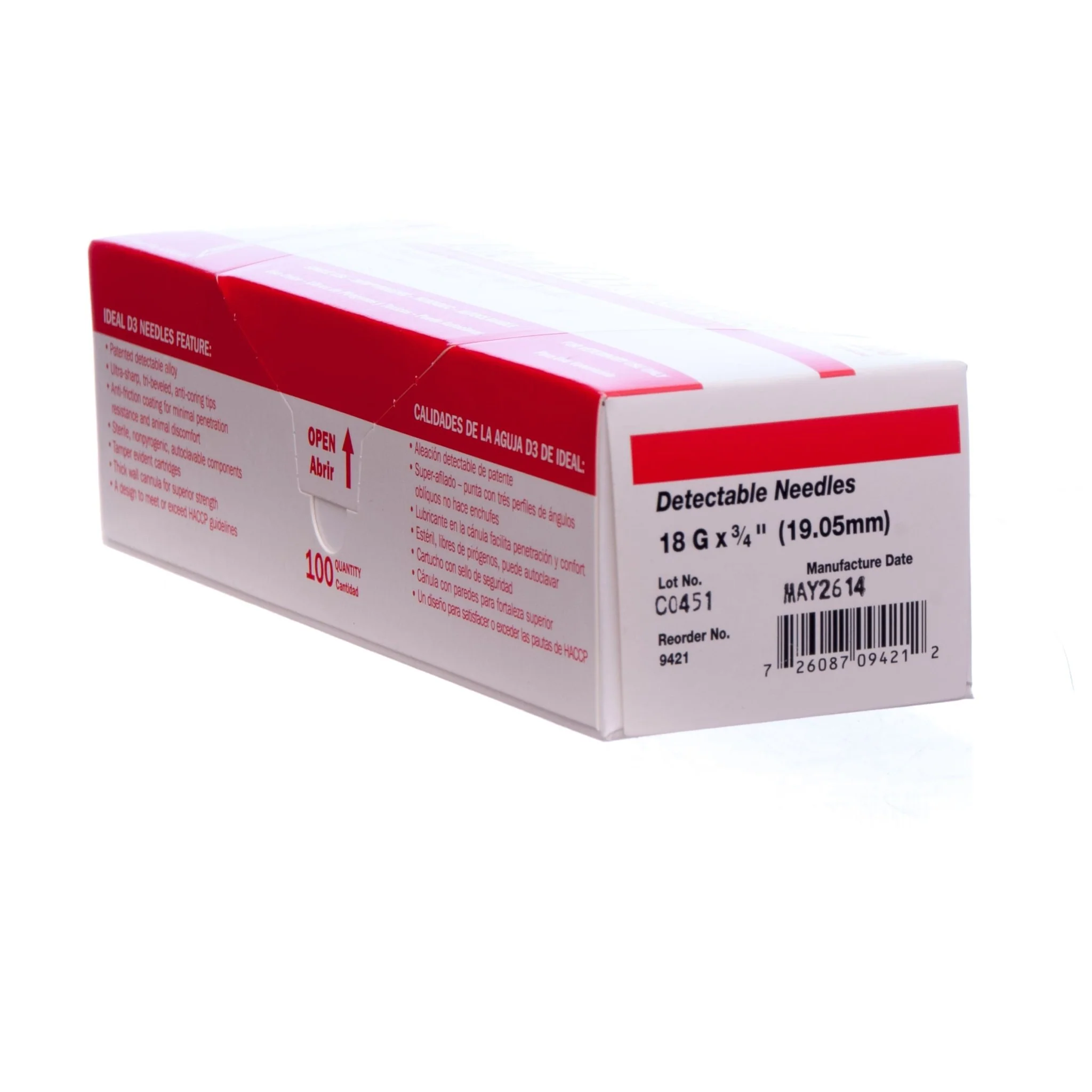 Ideal D3 Detectable Needles, Box of 100 - Image 7