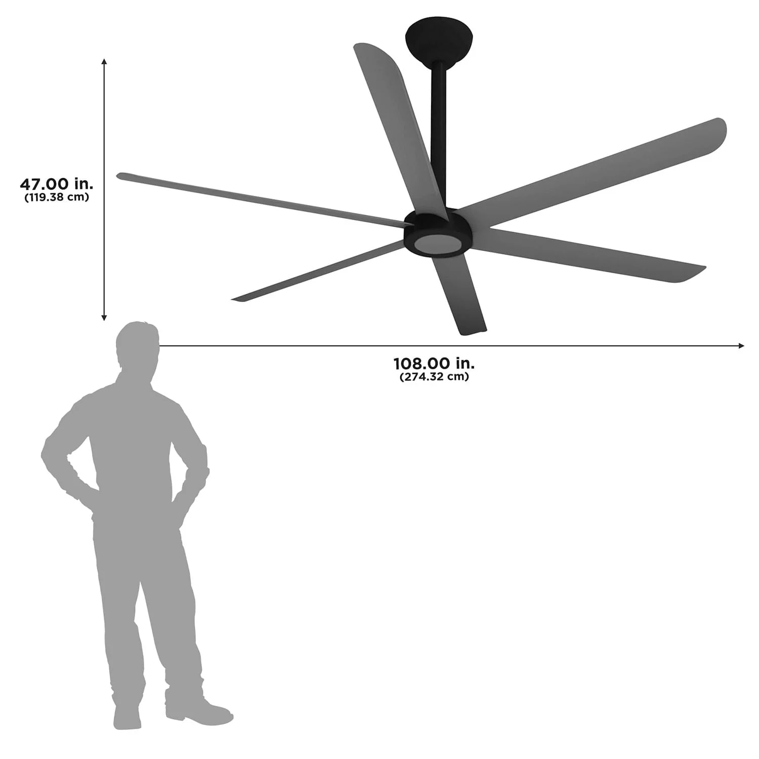 Maxx Air Indoor 6-Speed HVLS Ceiling Fan - Image 4
