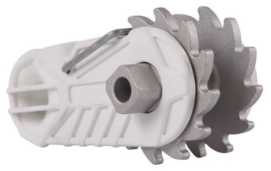 Insulated End Strainer Ratchet Style – Electric Fence Tensioner with Joint Clamp, Heavy Duty