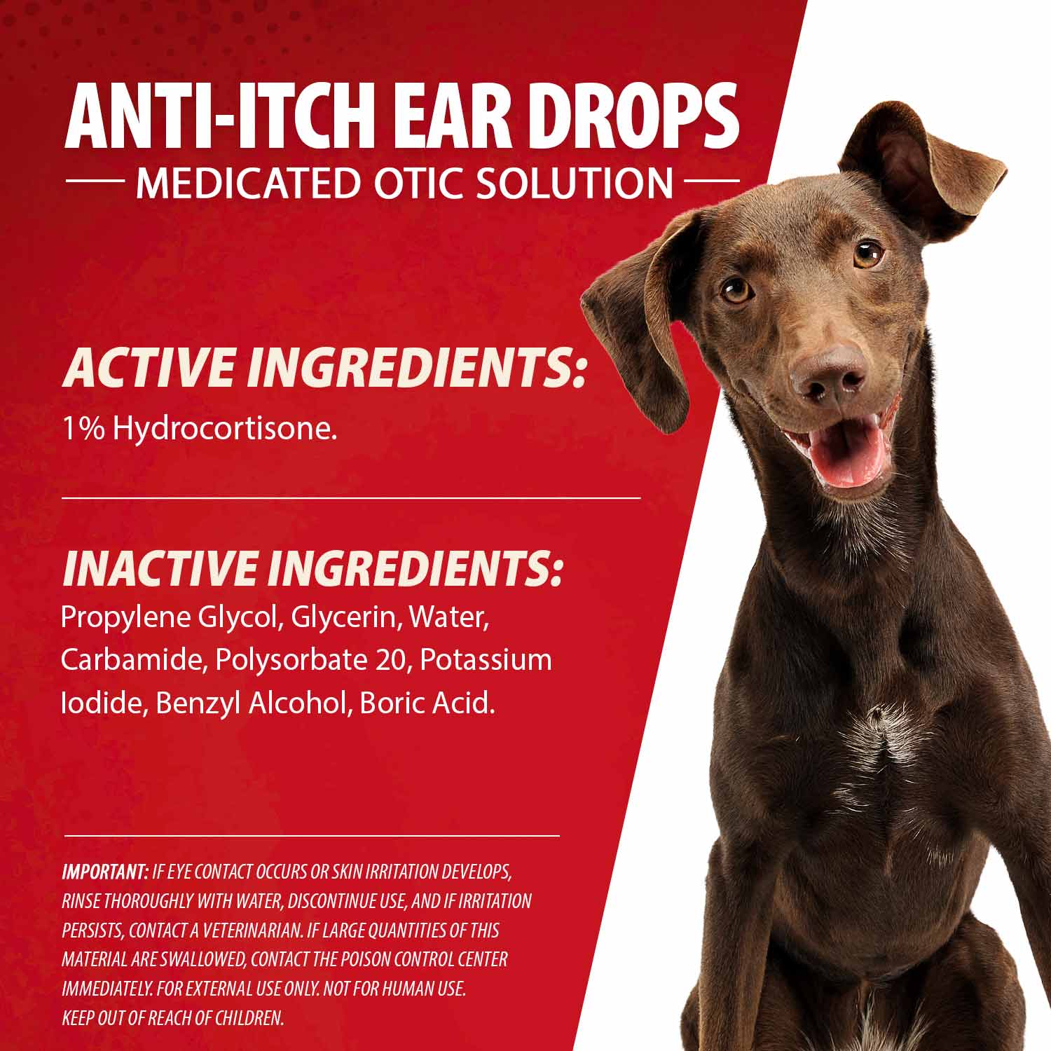 Jeffers Pet Anti-Itch Ear Drops with Hydrocortisone Ear Relief for Dogs & Cats - Image 8