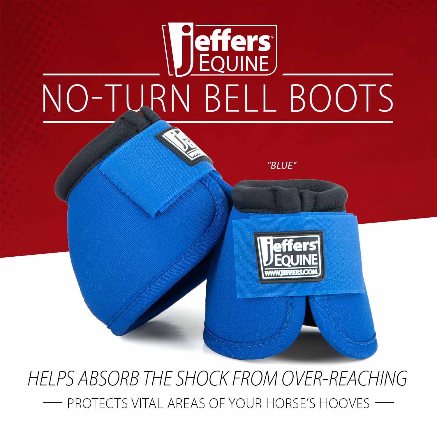 Jeffers No-Turn Bell Boots for Horses, Solid Colors, 2 ct - Image 10