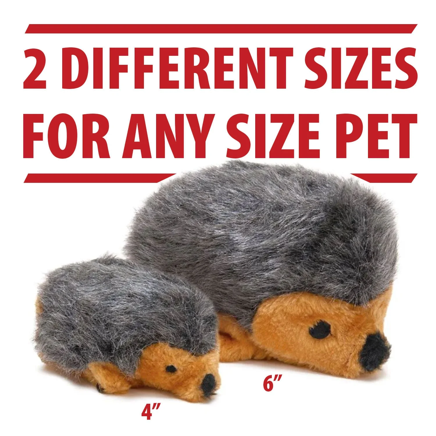 Jeffers Plush Hedgehog Squeaker Dog Toy - Image 2