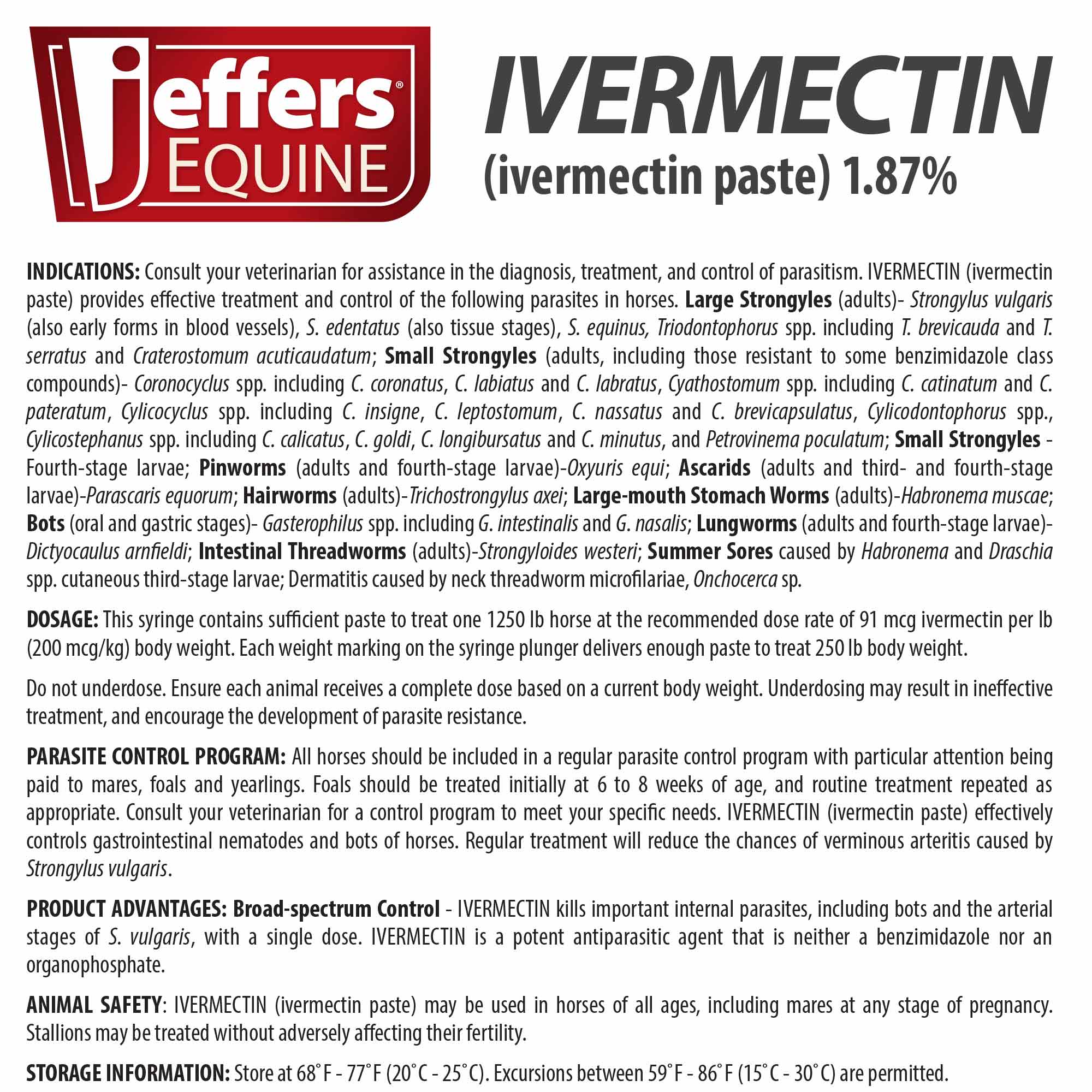 Jeffers Ivermectin Horse Dewormer Gel, Apple Flavored - Image 10