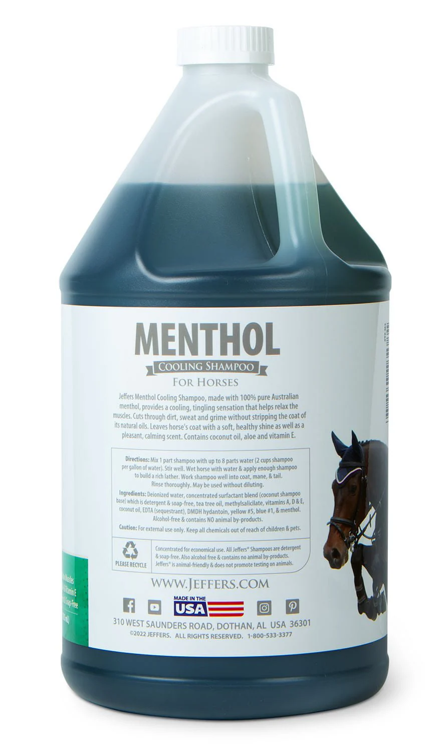 Jeffers Equine Menthol Cooling Shampoo for Horses - Image 7