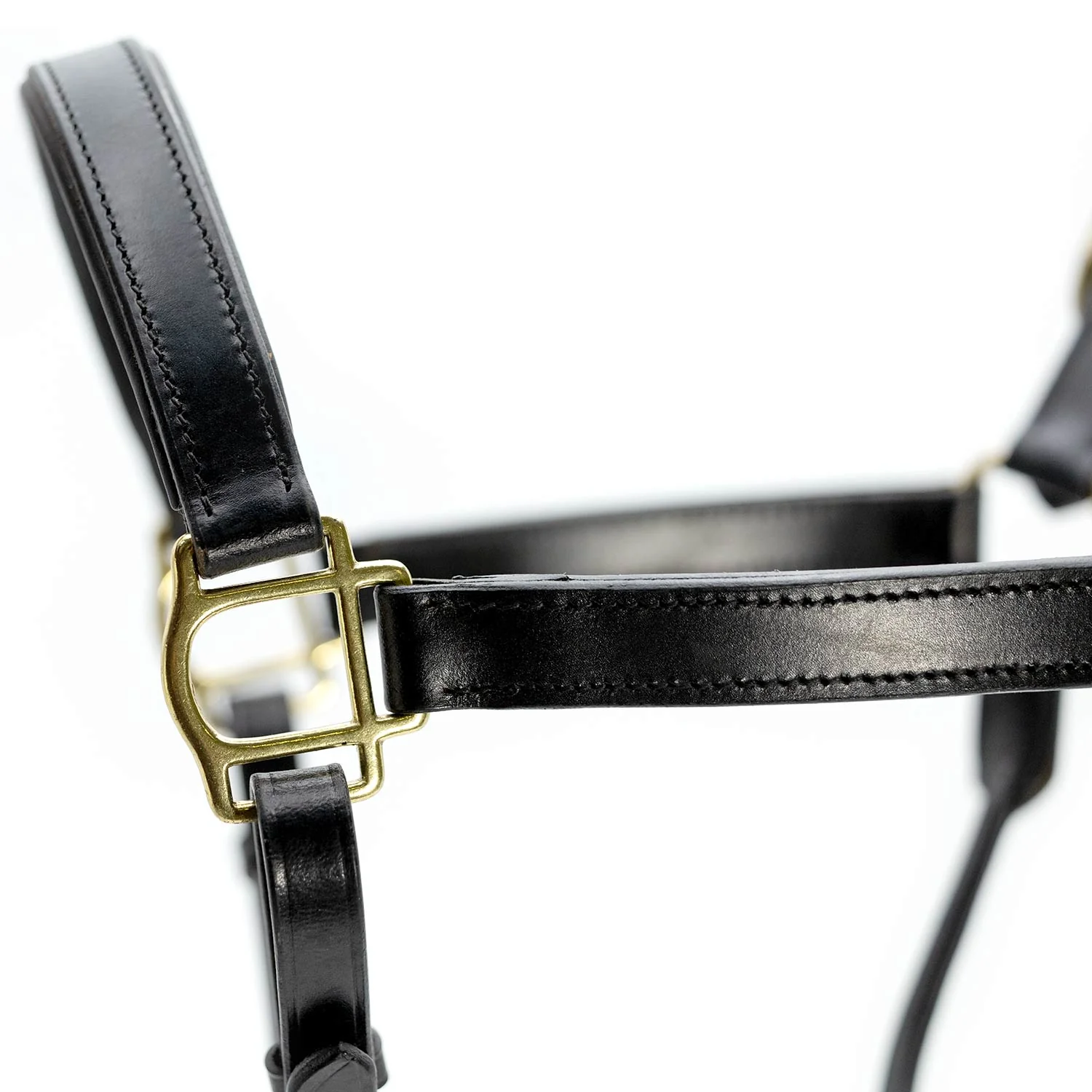 Jeffers Paris Padded Leather Horse Halter with Throat Snap – Adjustable Black Premium Triple Stitching - Image 4