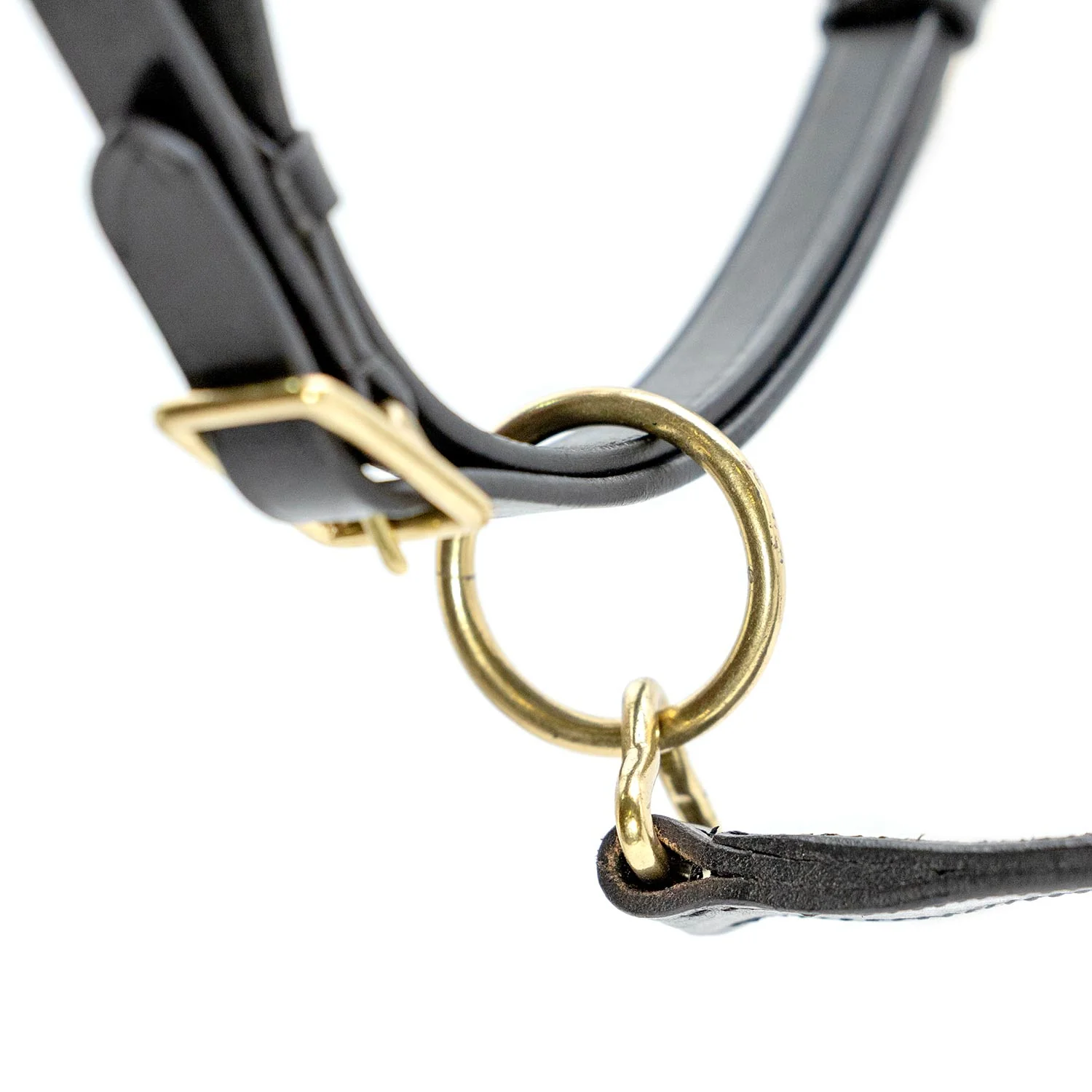 Jeffers Paris Padded Leather Horse Halter with Throat Snap – Adjustable Black Premium Triple Stitching - Image 6