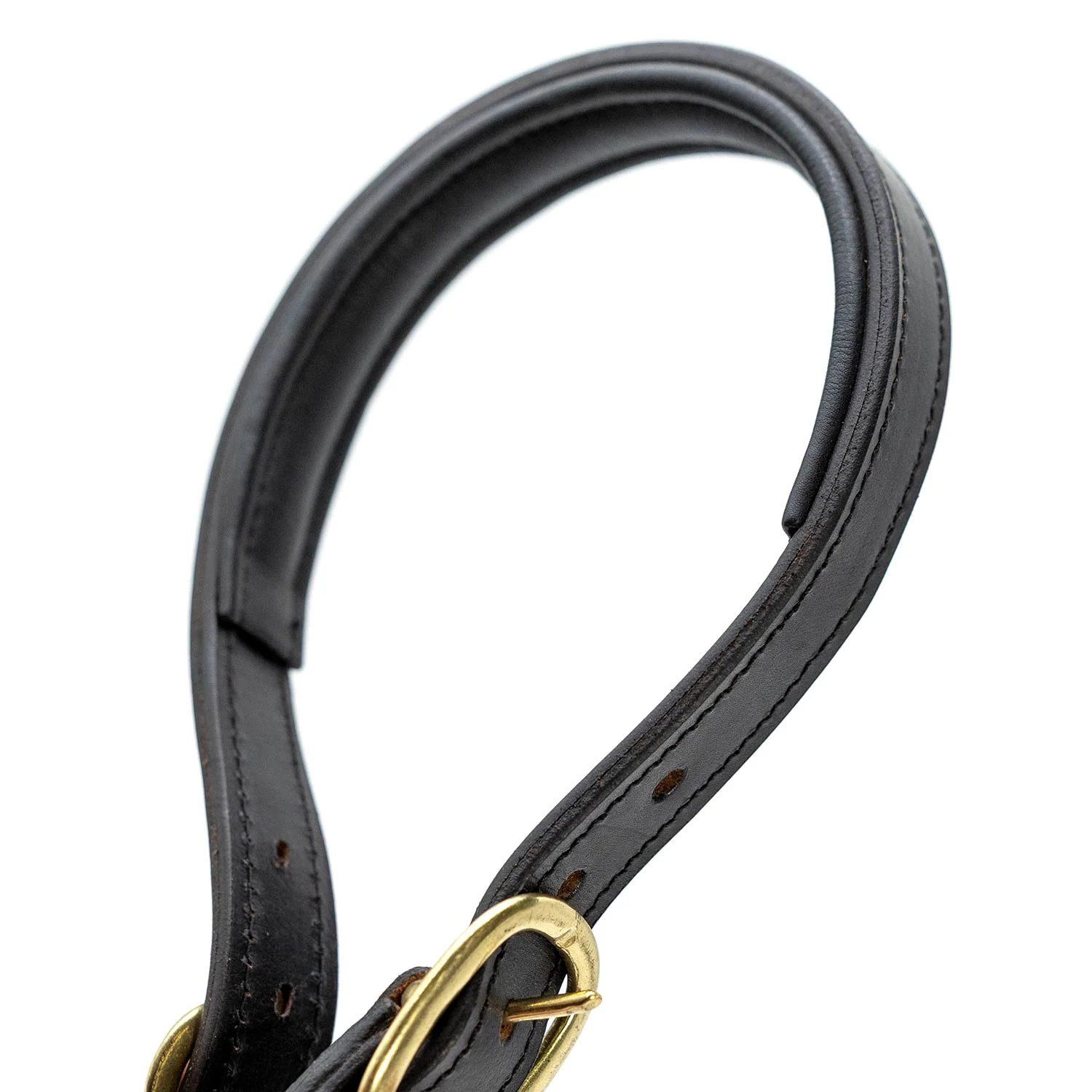 Jeffers Paris Padded Leather Horse Halter with Throat Snap – Adjustable Black Premium Triple Stitching - Image 7